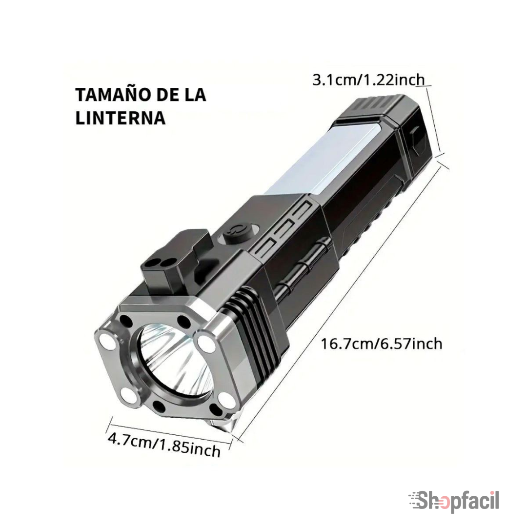 LINTERNA MARTILLO RECARGABLE USB